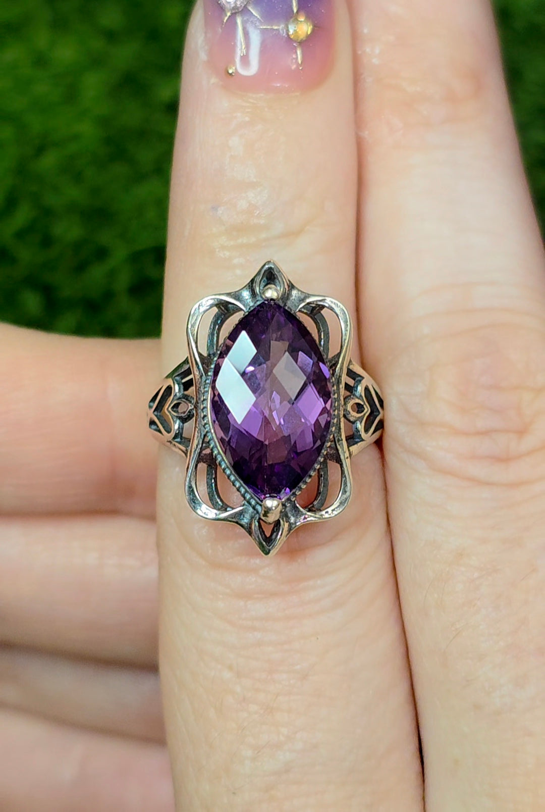 Amethyst Elven Ring