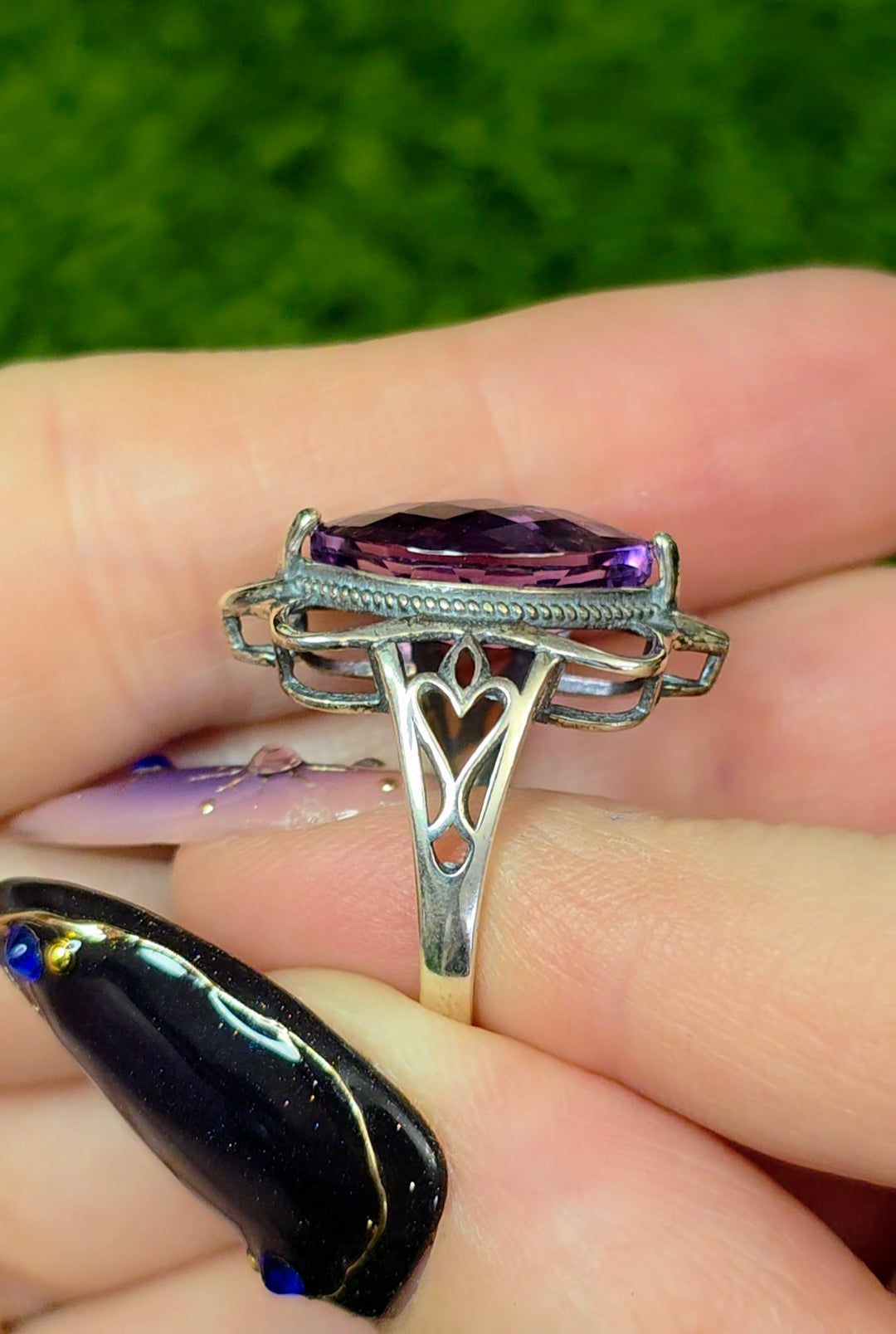 Amethyst Elven Ring