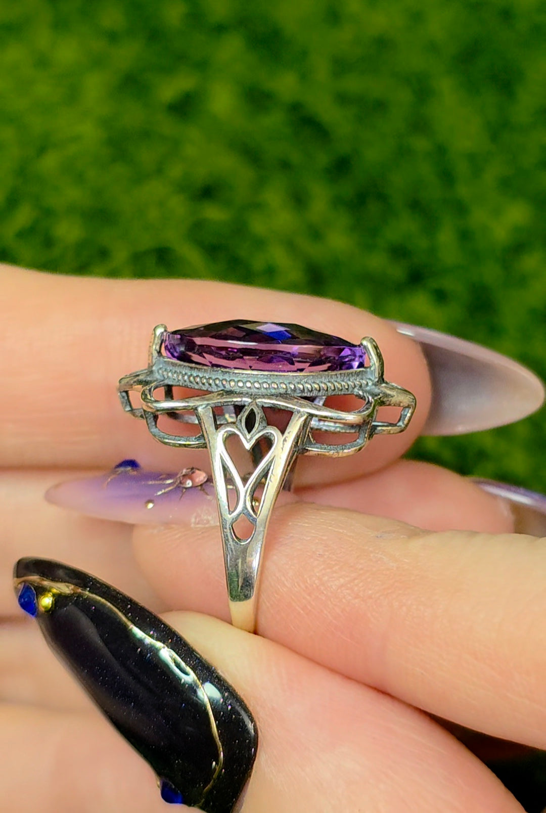 Amethyst Elven Ring