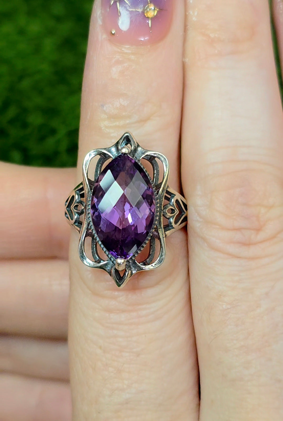 Amethyst Elven Ring