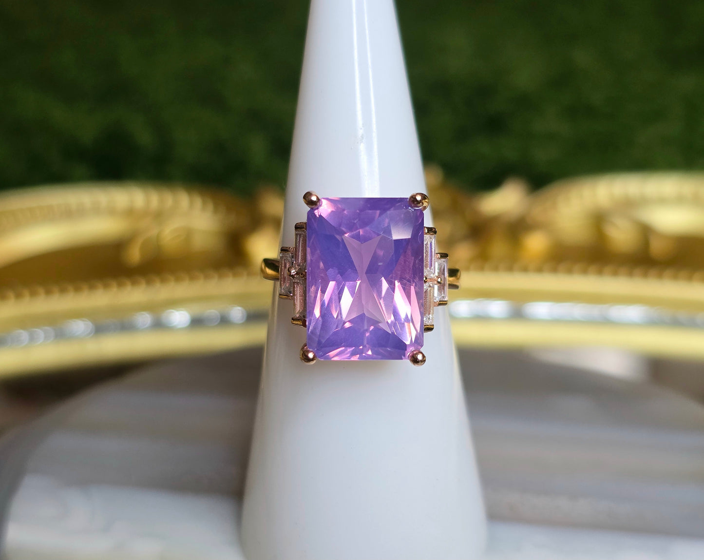Lavender Moon Quartz Rose Gold Ring