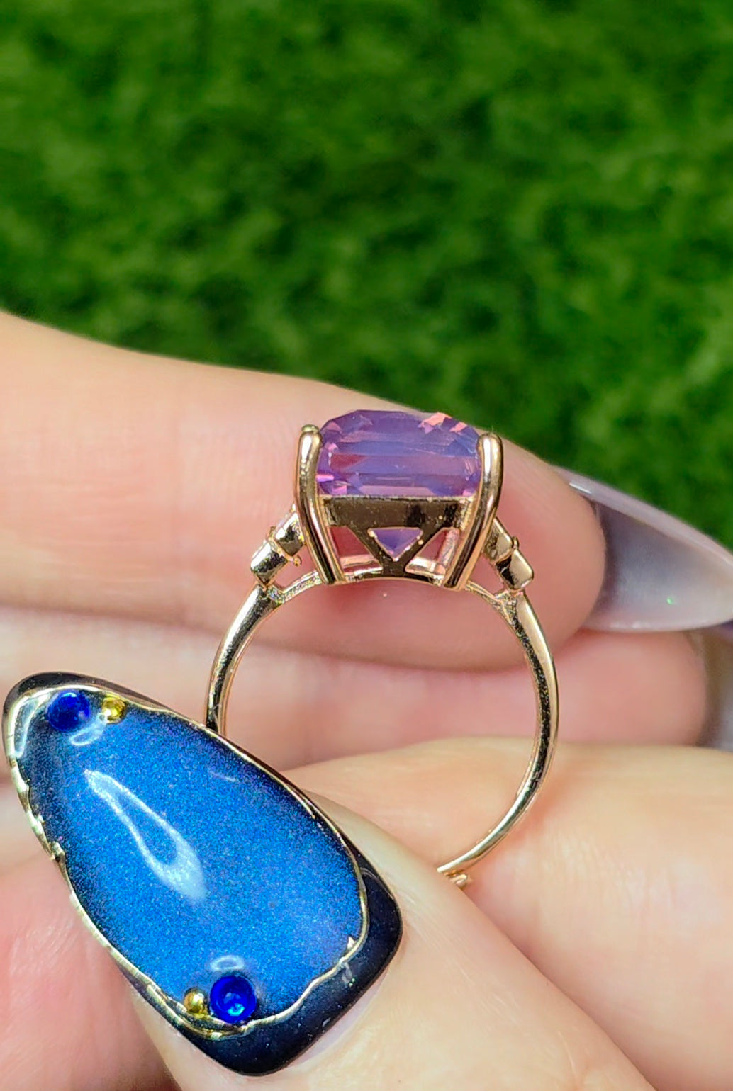 Lavender Moon Quartz Rose Gold Ring