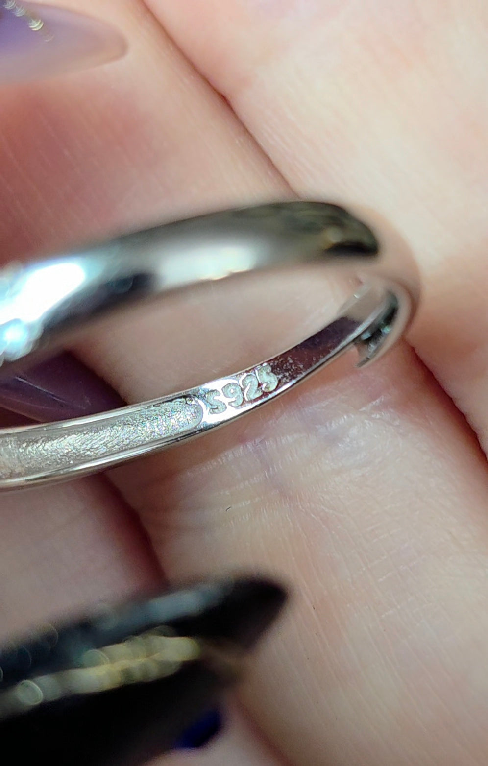 Lavender Moon Quartz Elongated Ring