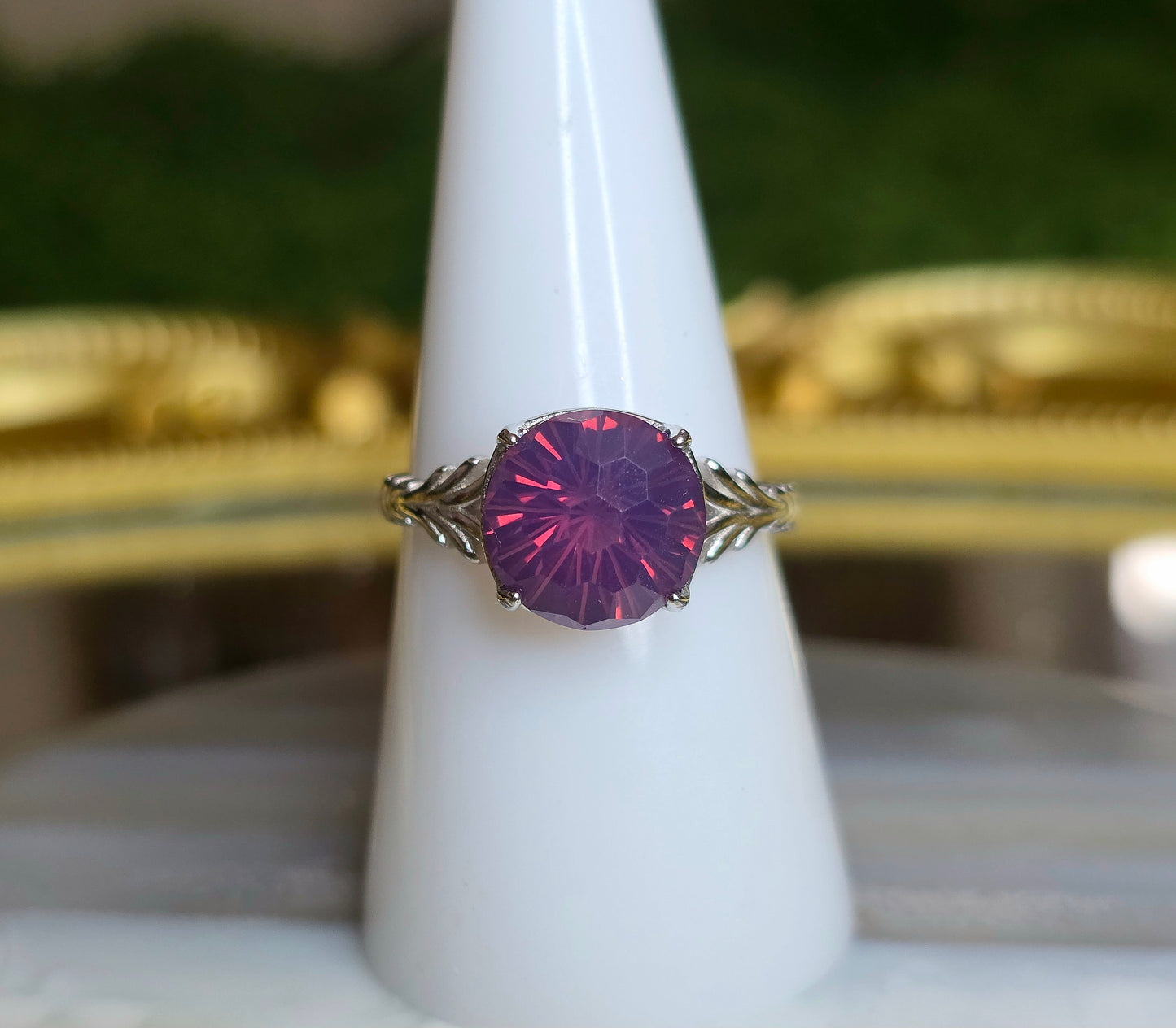 Lavender Moon Quartz Fireworks Ring