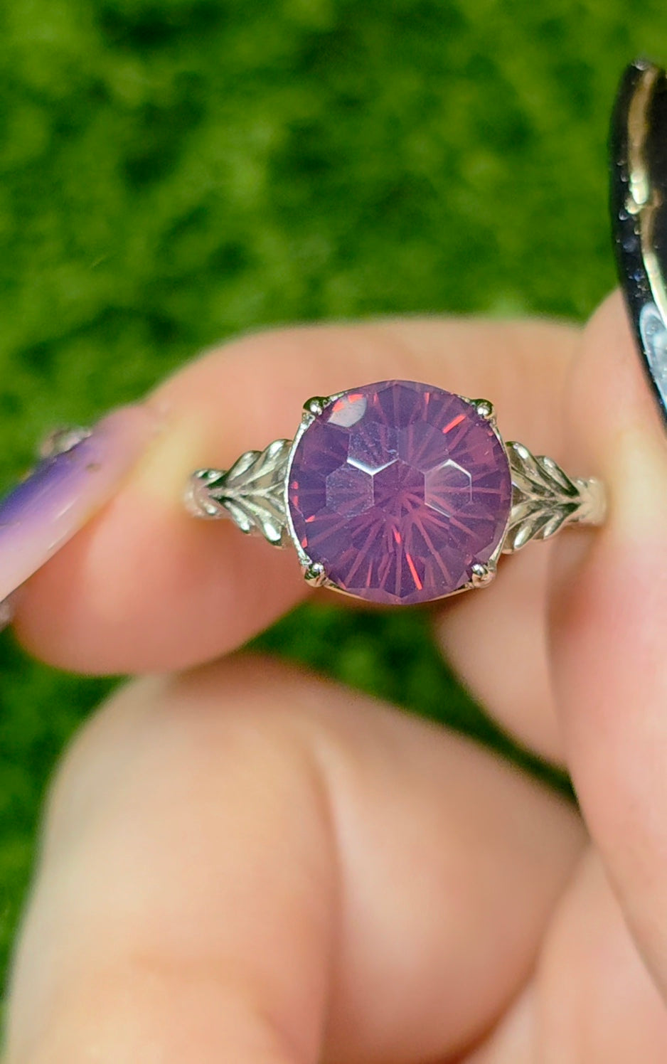 Lavender Moon Quartz Fireworks Ring