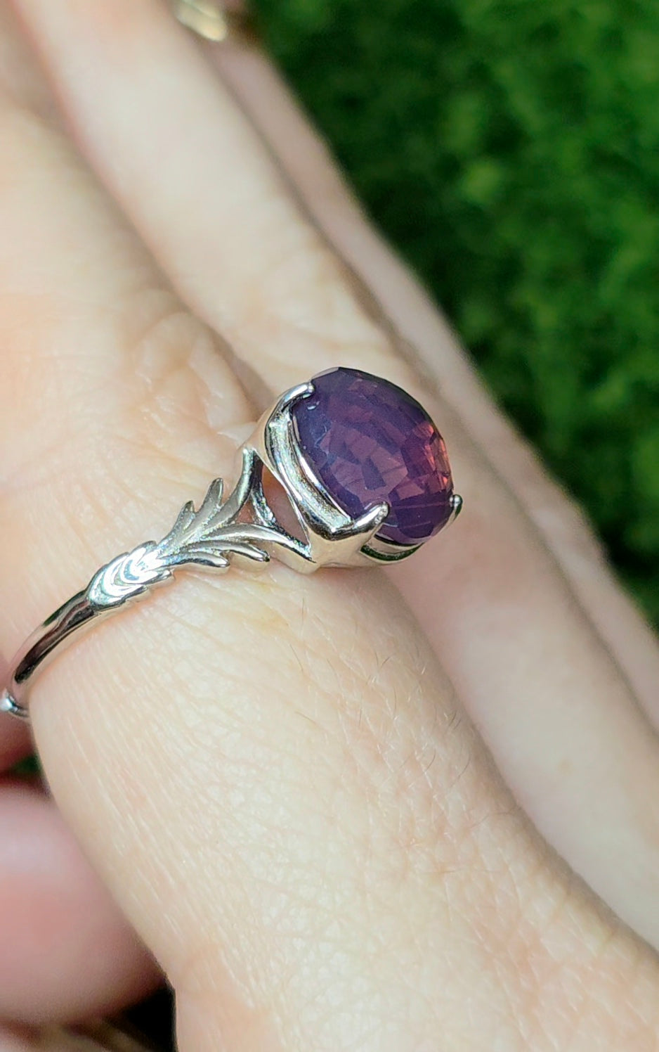 Lavender Moon Quartz Fireworks Ring
