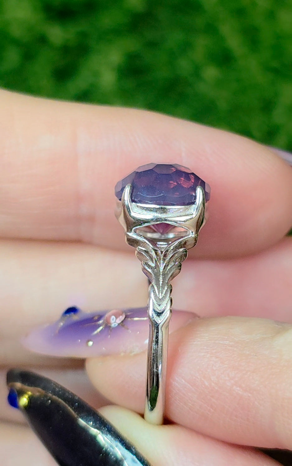 Lavender Moon Quartz Fireworks Ring