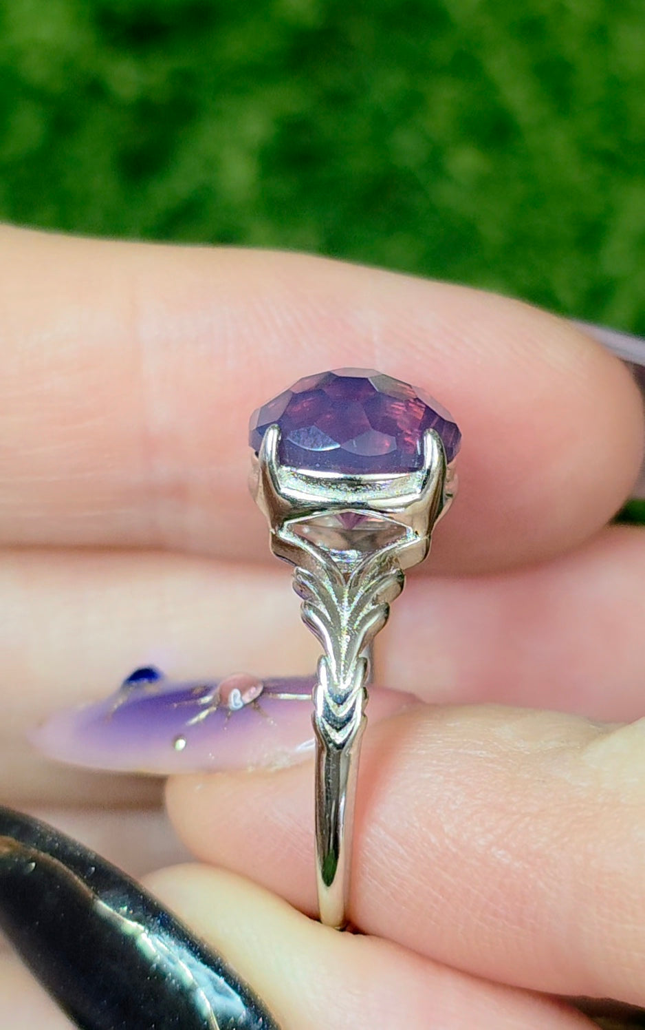 Lavender Moon Quartz Fireworks Ring