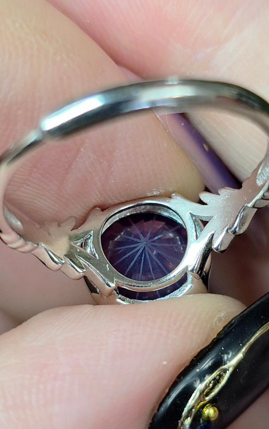 Lavender Moon Quartz Fireworks Ring