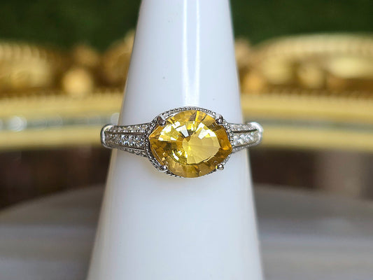 Citrine Evil Eye Ring