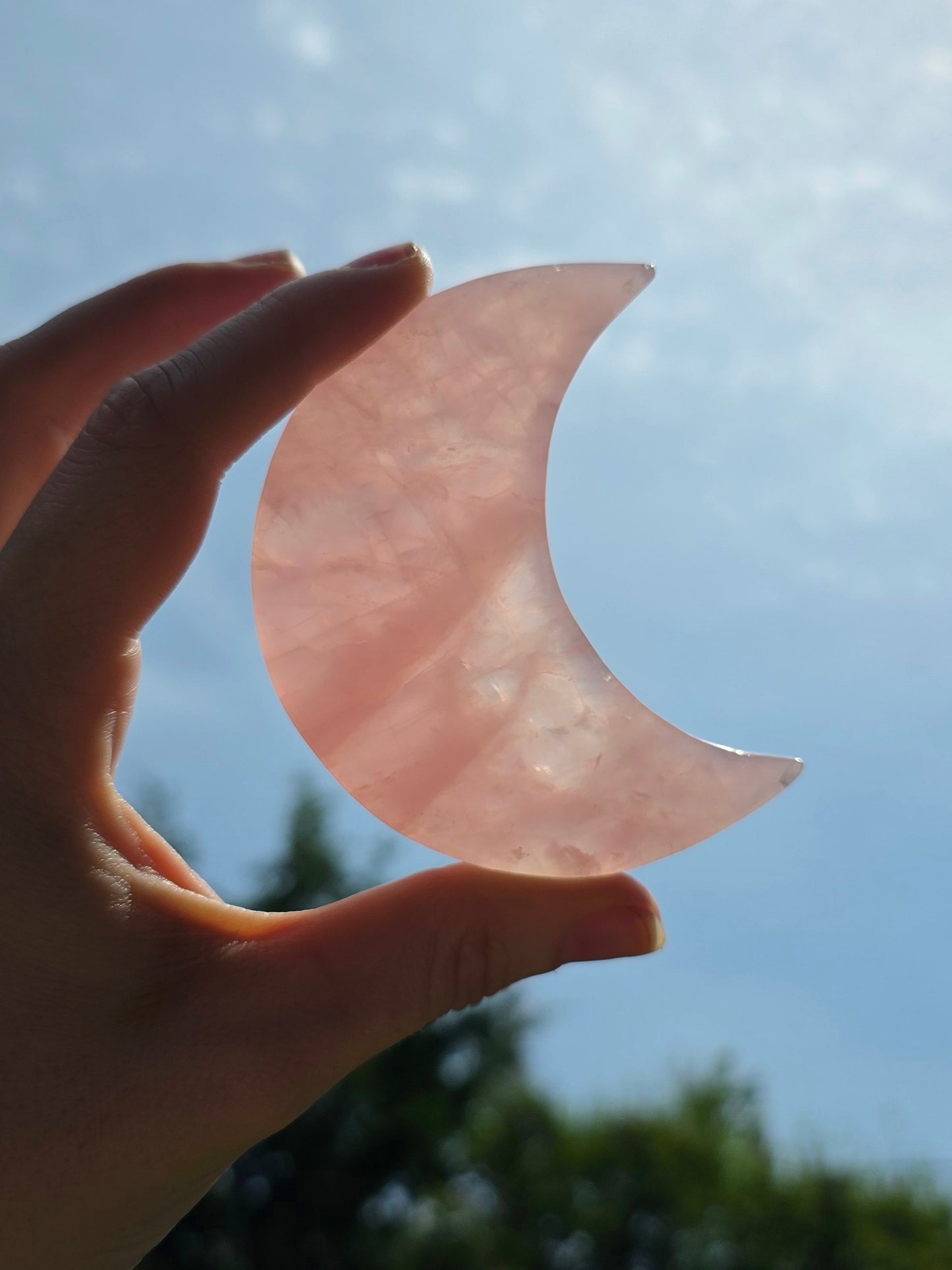 Rose Quartz Moon A