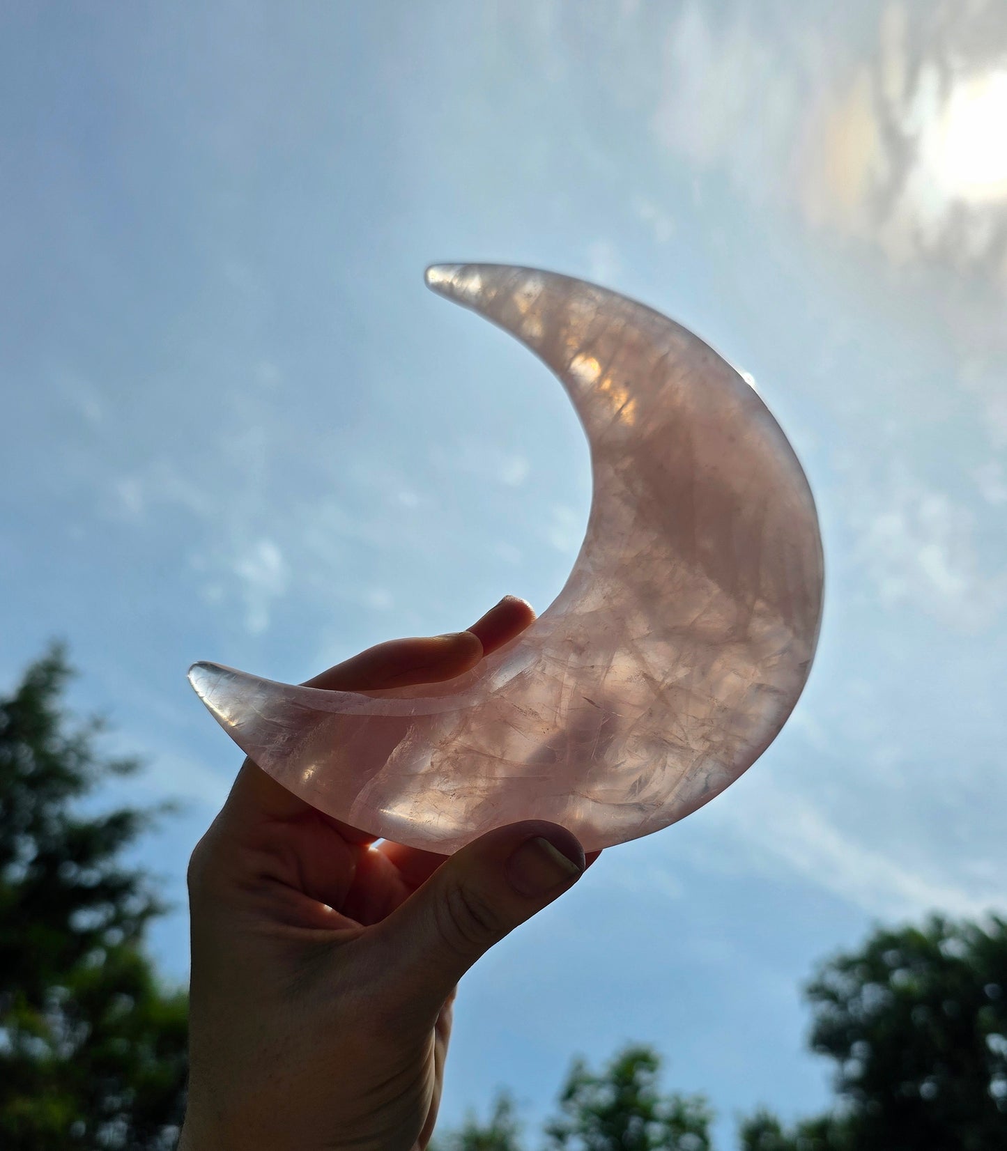 Rose Quartz Moon B
