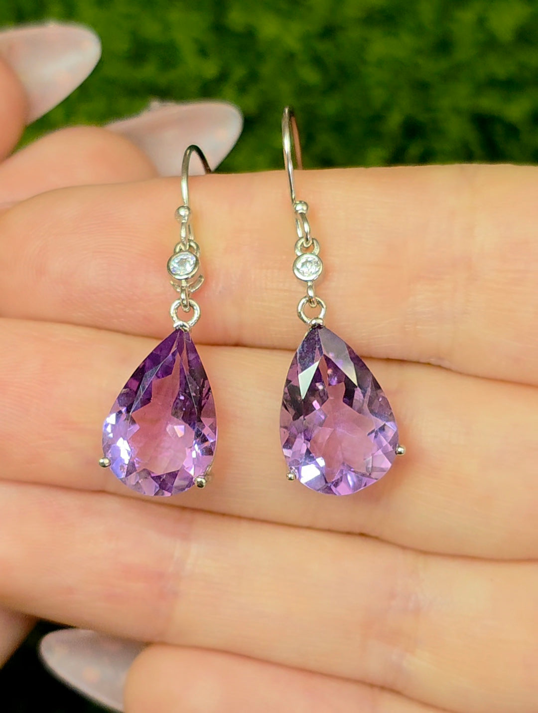Amethyst Teardrop Earrings