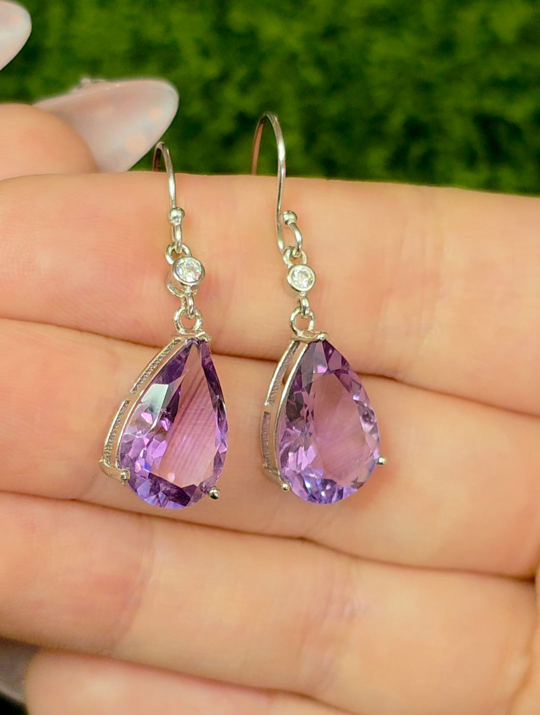 Amethyst Teardrop Earrings