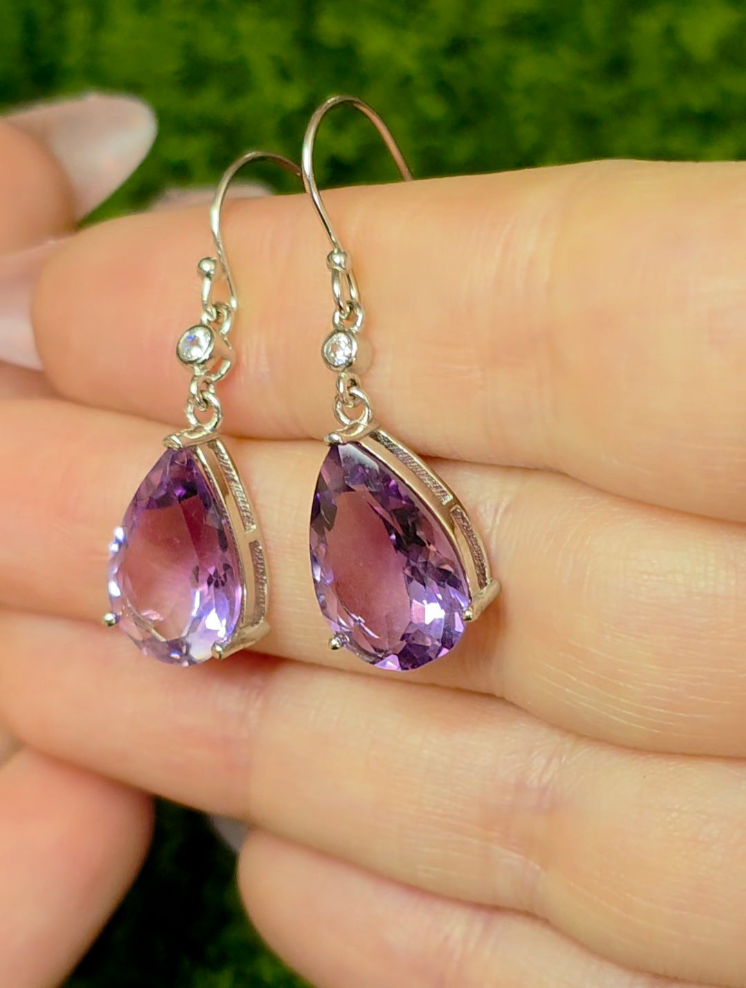 Amethyst Teardrop Earrings