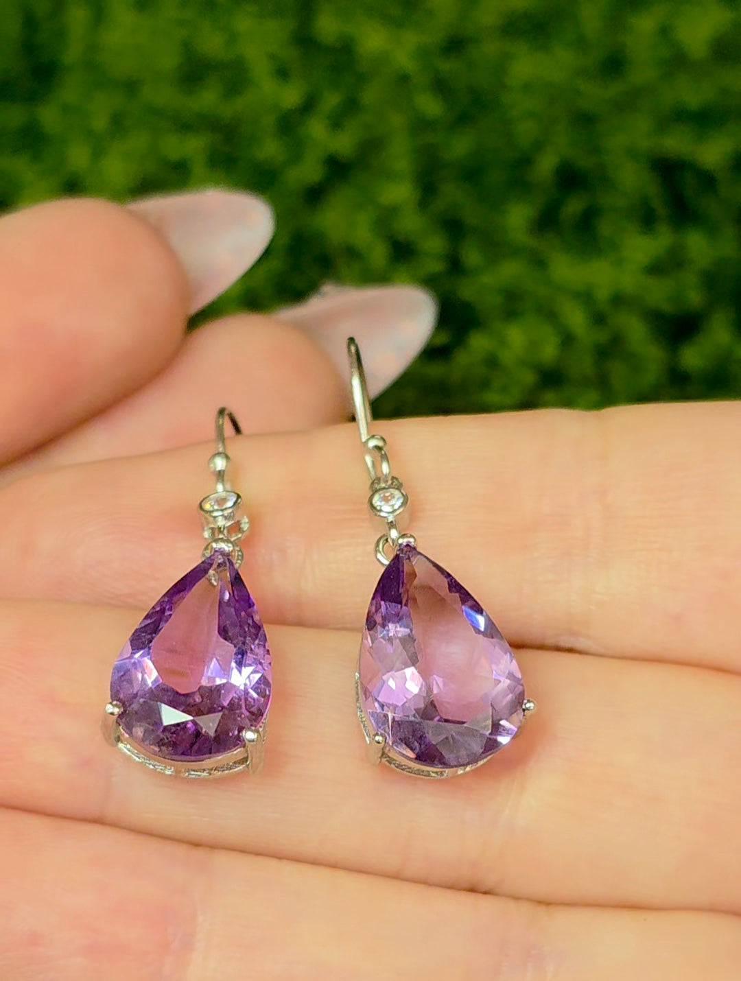Amethyst Teardrop Earrings