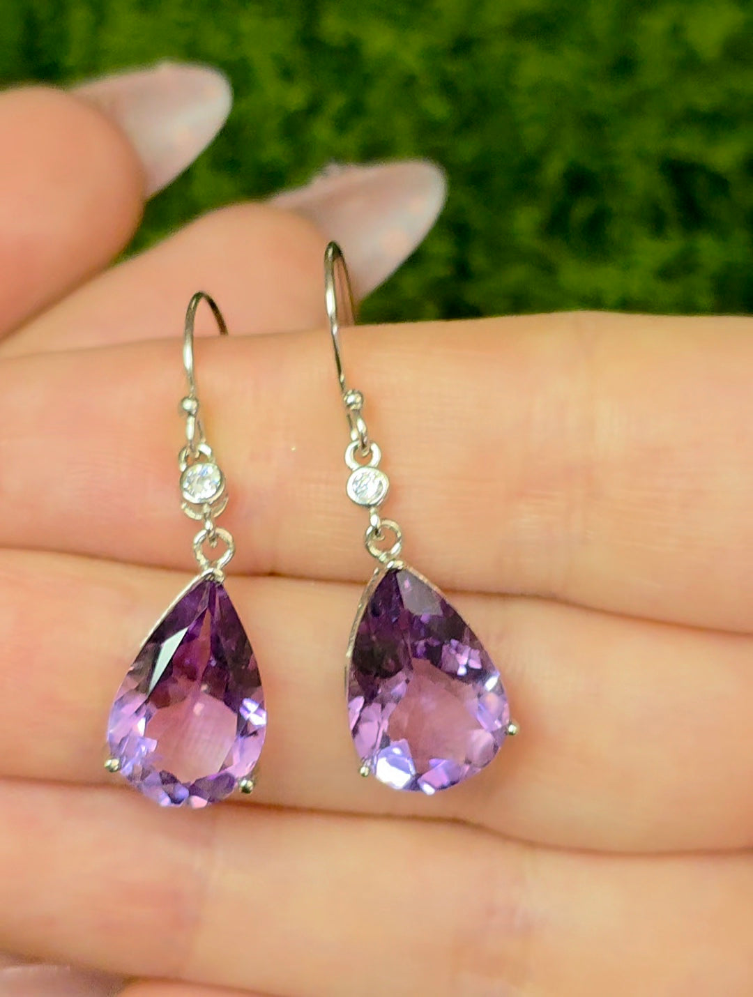Amethyst Teardrop Earrings