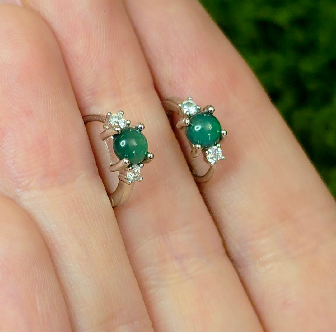 Jadeite Hoop Earrings B