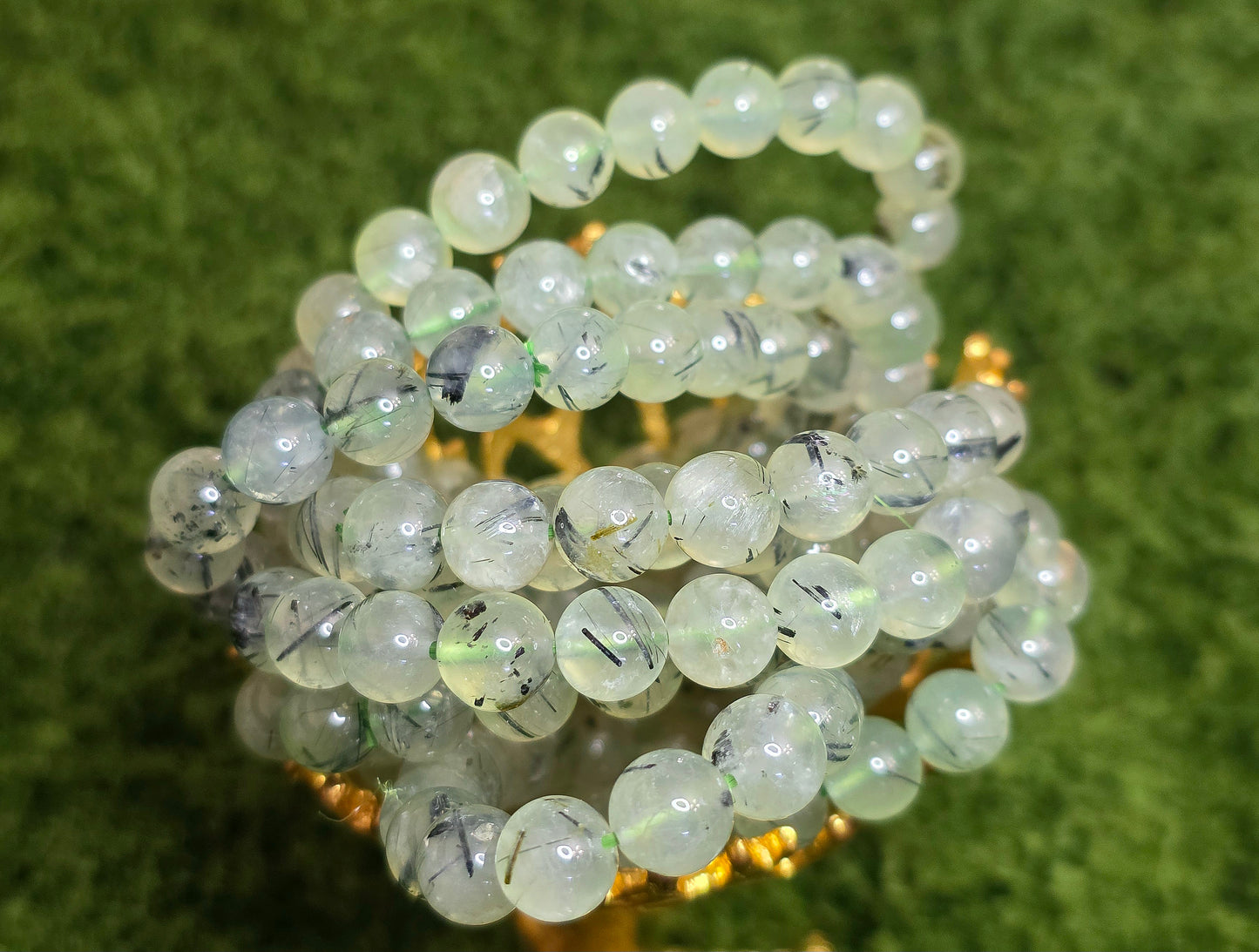 9mm Prehnite Stretch Bracelet