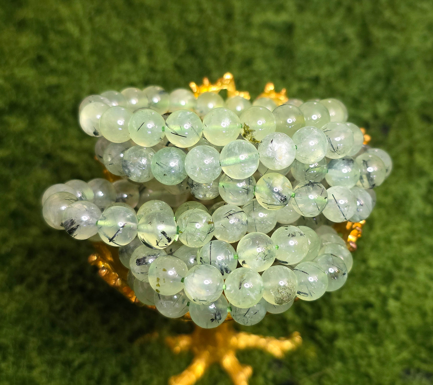 9mm Prehnite Stretch Bracelet