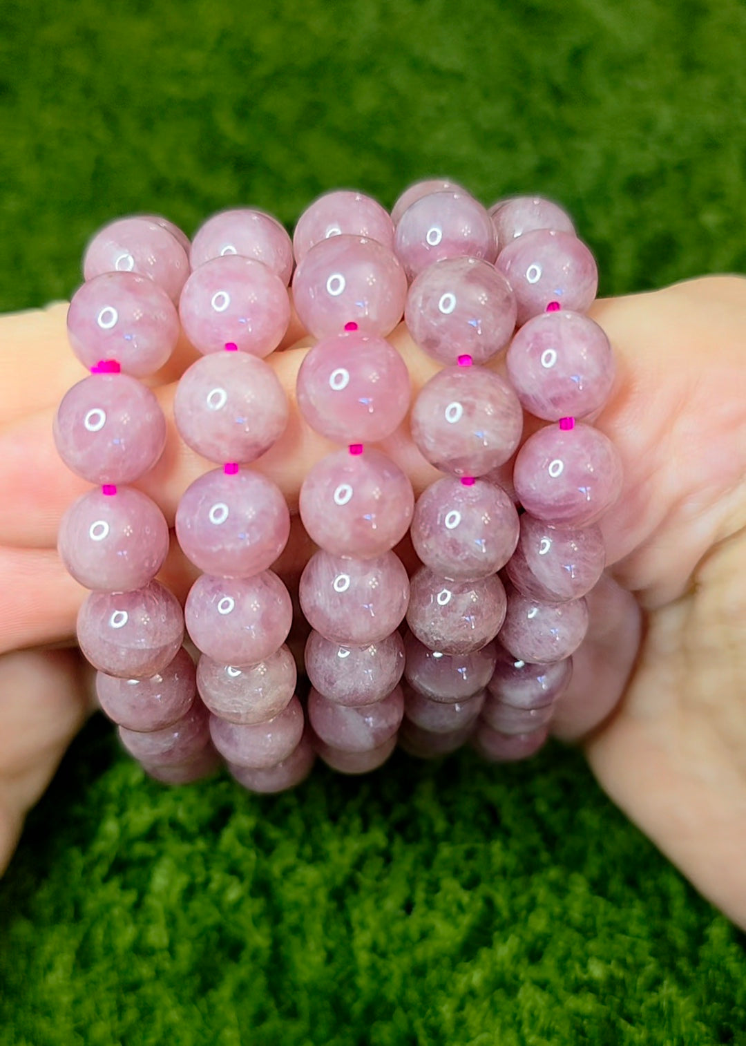 11.5mm Lavender Rose Quartz Stretch Bracelet