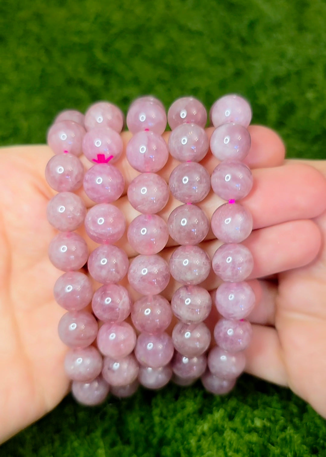 11.5mm Lavender Rose Quartz Stretch Bracelet