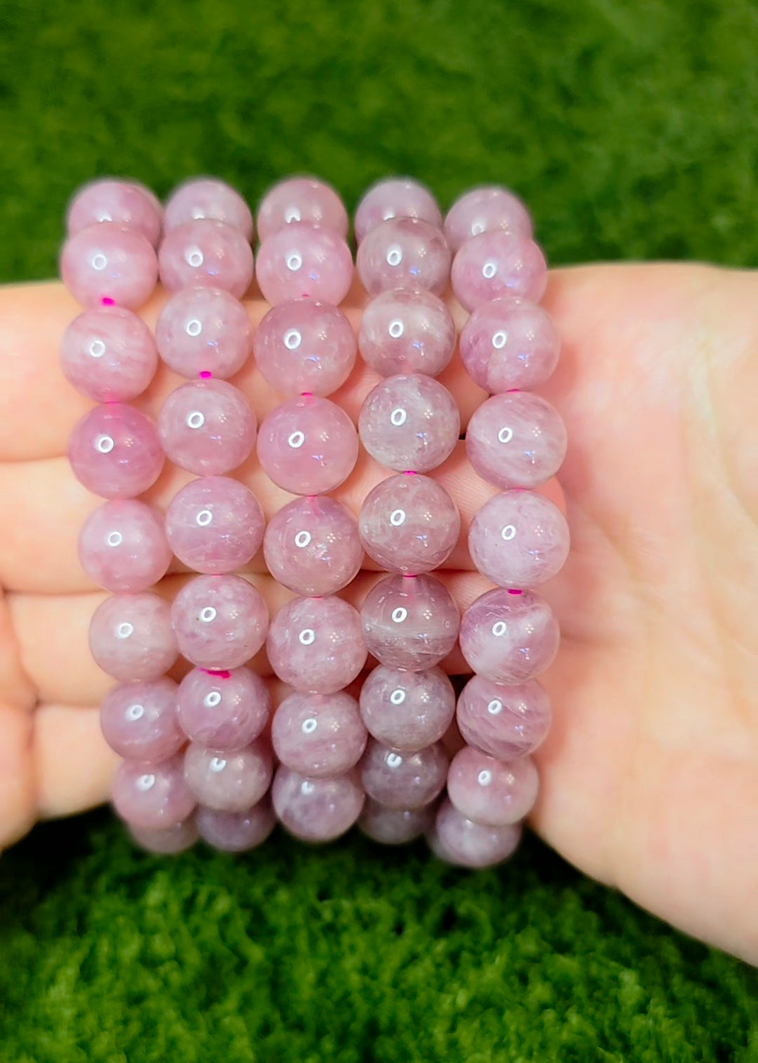 11.5mm Lavender Rose Quartz Stretch Bracelet