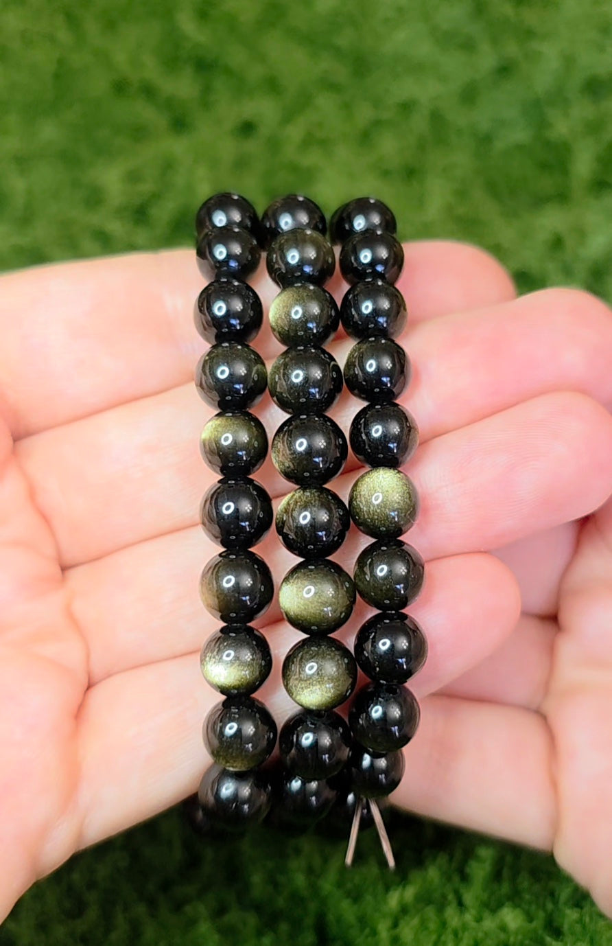 10mm Golden Obsidian Stretch Bracelet