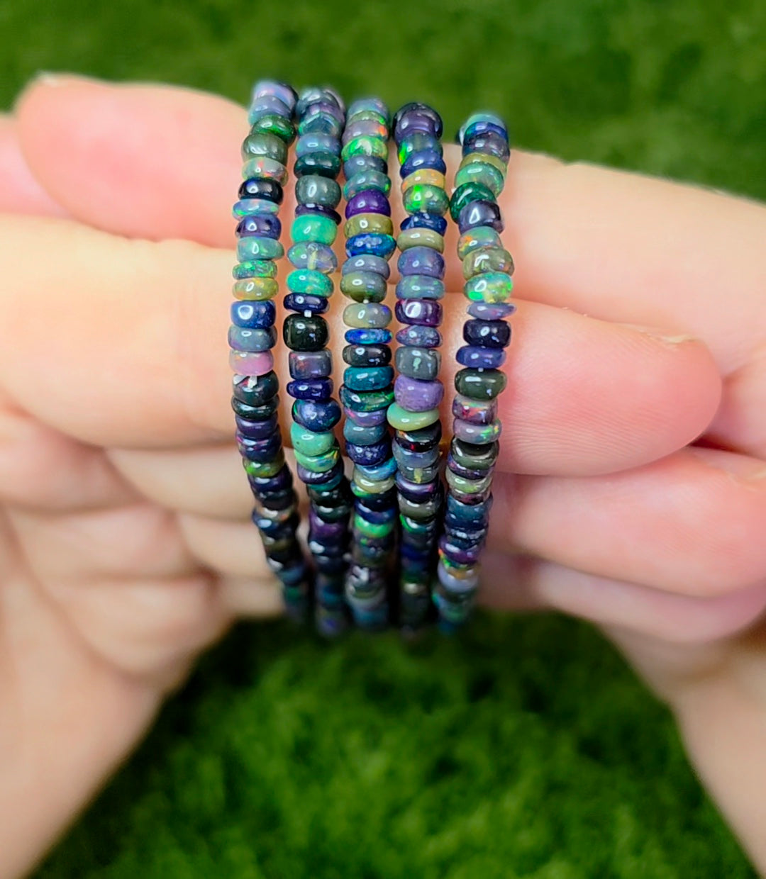 Black Opal Stretch Bracelet