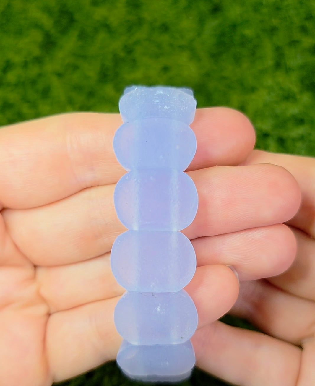 Druzy Blue Lace Agate Stretch Bracelet