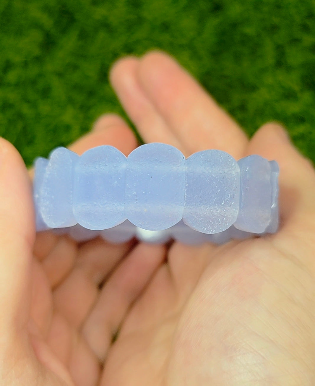 Druzy Blue Lace Agate Stretch Bracelet