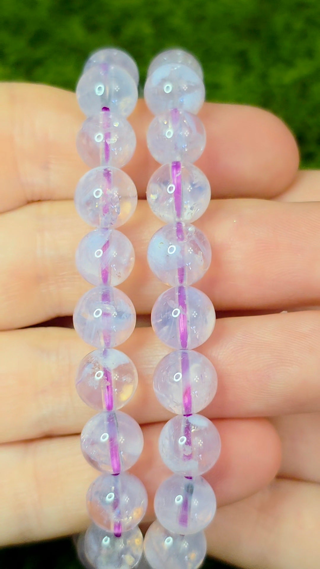 8.5mm Lavender Moon Quartz Stretch Bracelet