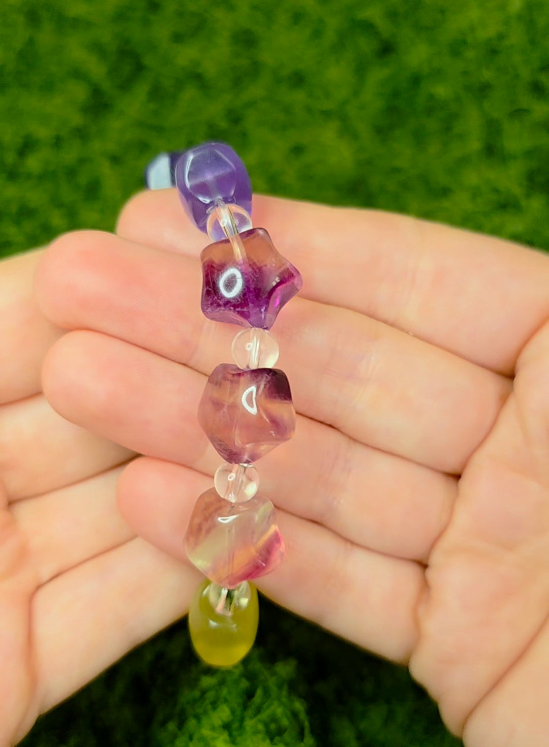 Candy Fluorite Stars Stretch Bracelet A