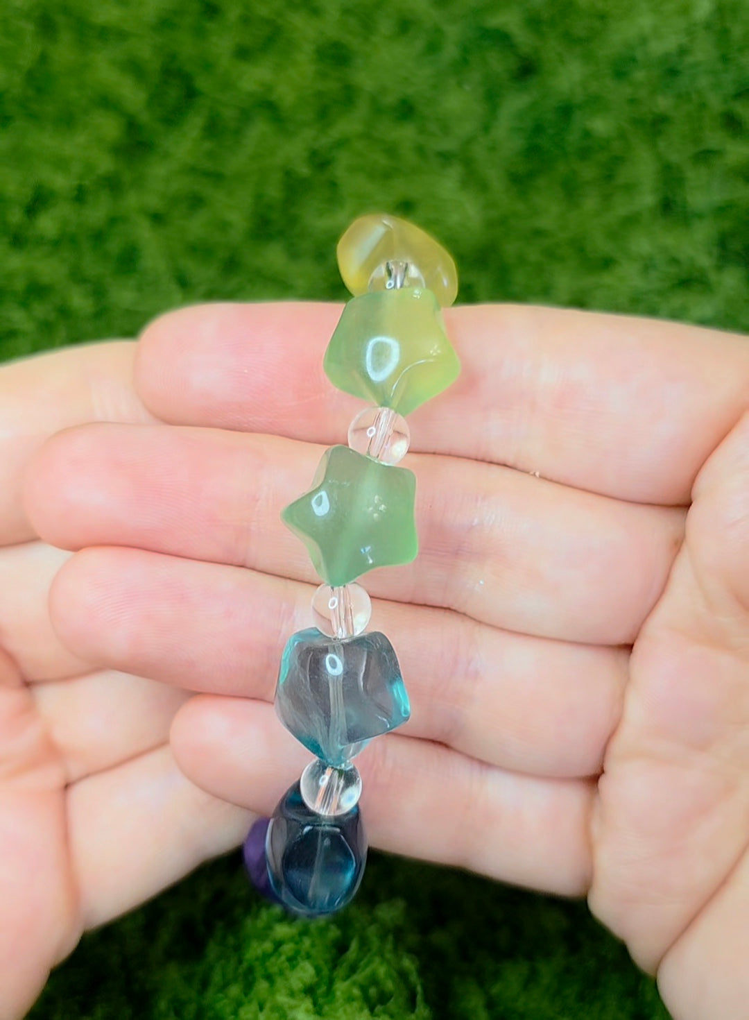 Candy Fluorite Stars Stretch Bracelet A
