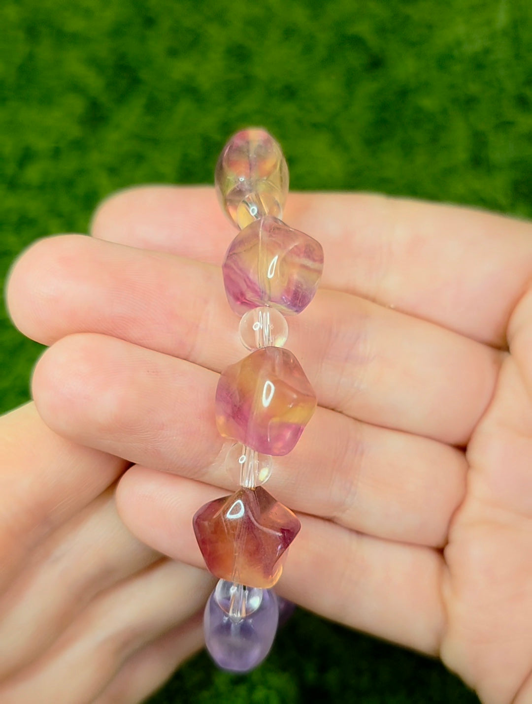 Candy Fluorite Stars Stretch Bracelet B
