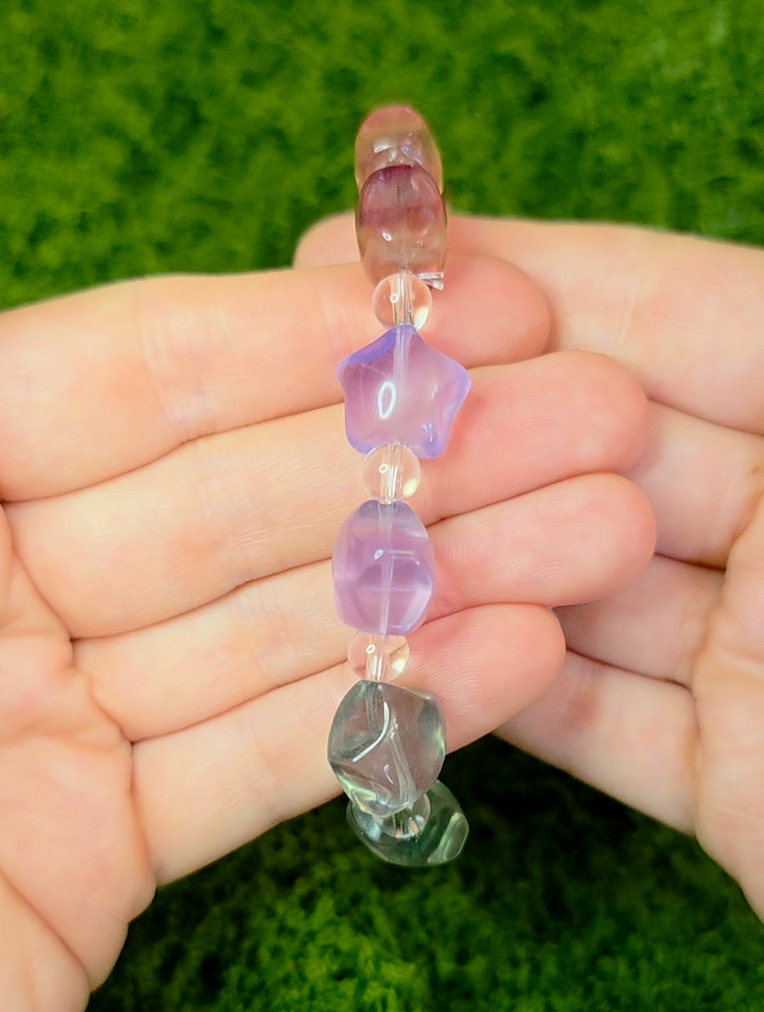 Candy Fluorite Stars Stretch Bracelet B