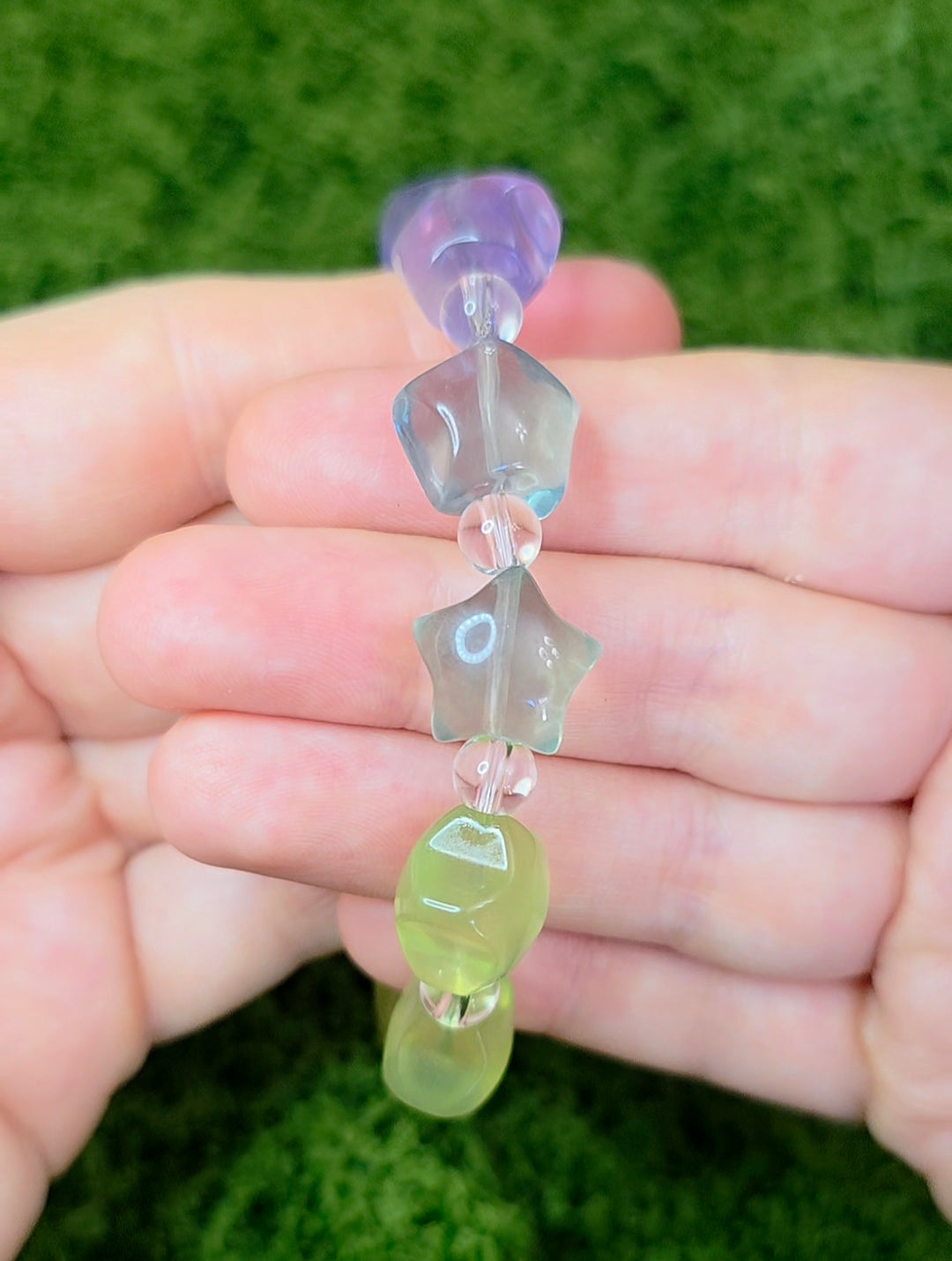 Candy Fluorite Stars Stretch Bracelet B
