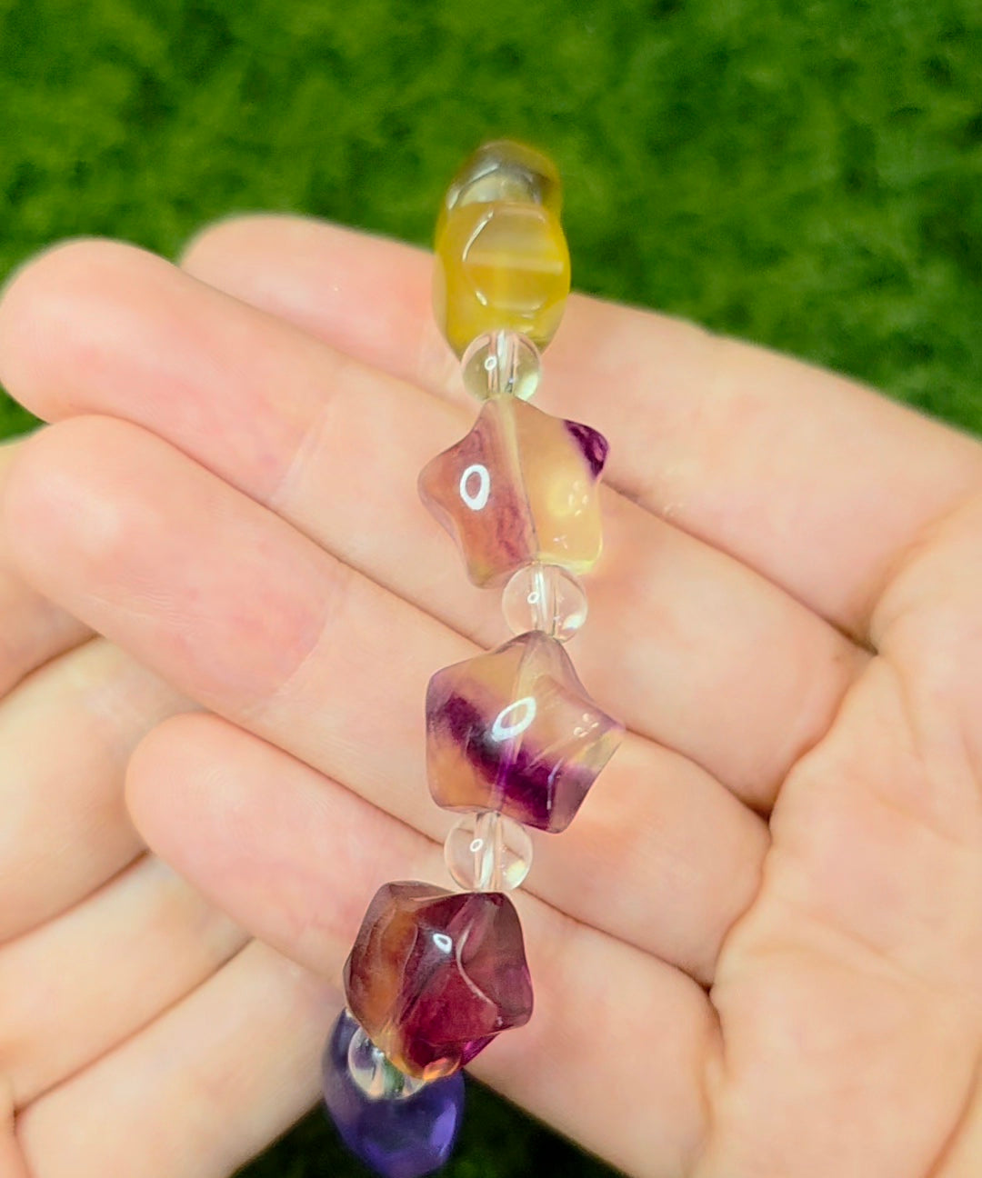 Candy Fluorite Stars Stretch Bracelet C