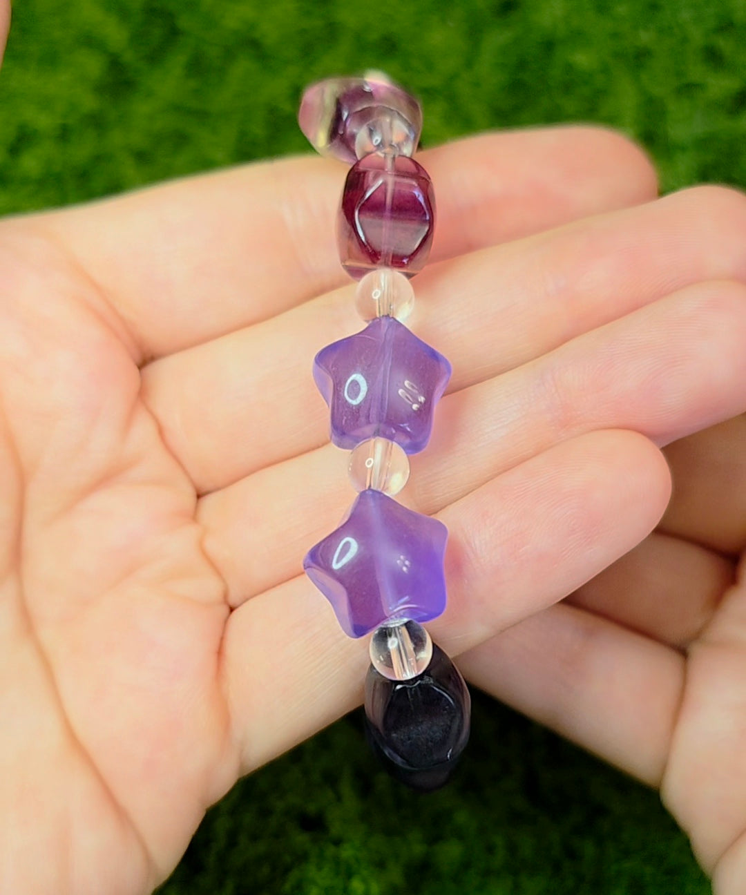 Candy Fluorite Stars Stretch Bracelet C