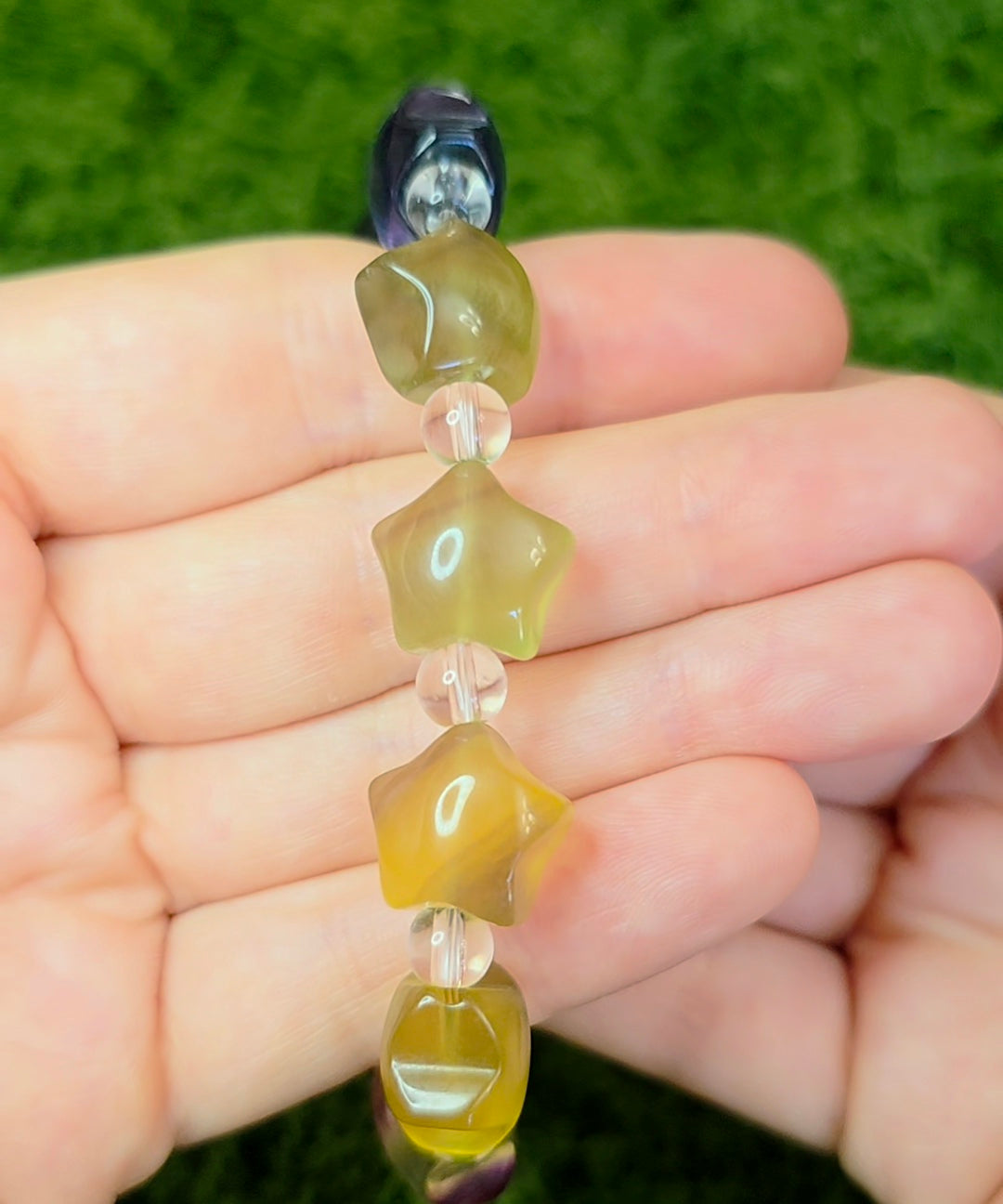 Candy Fluorite Stars Stretch Bracelet C