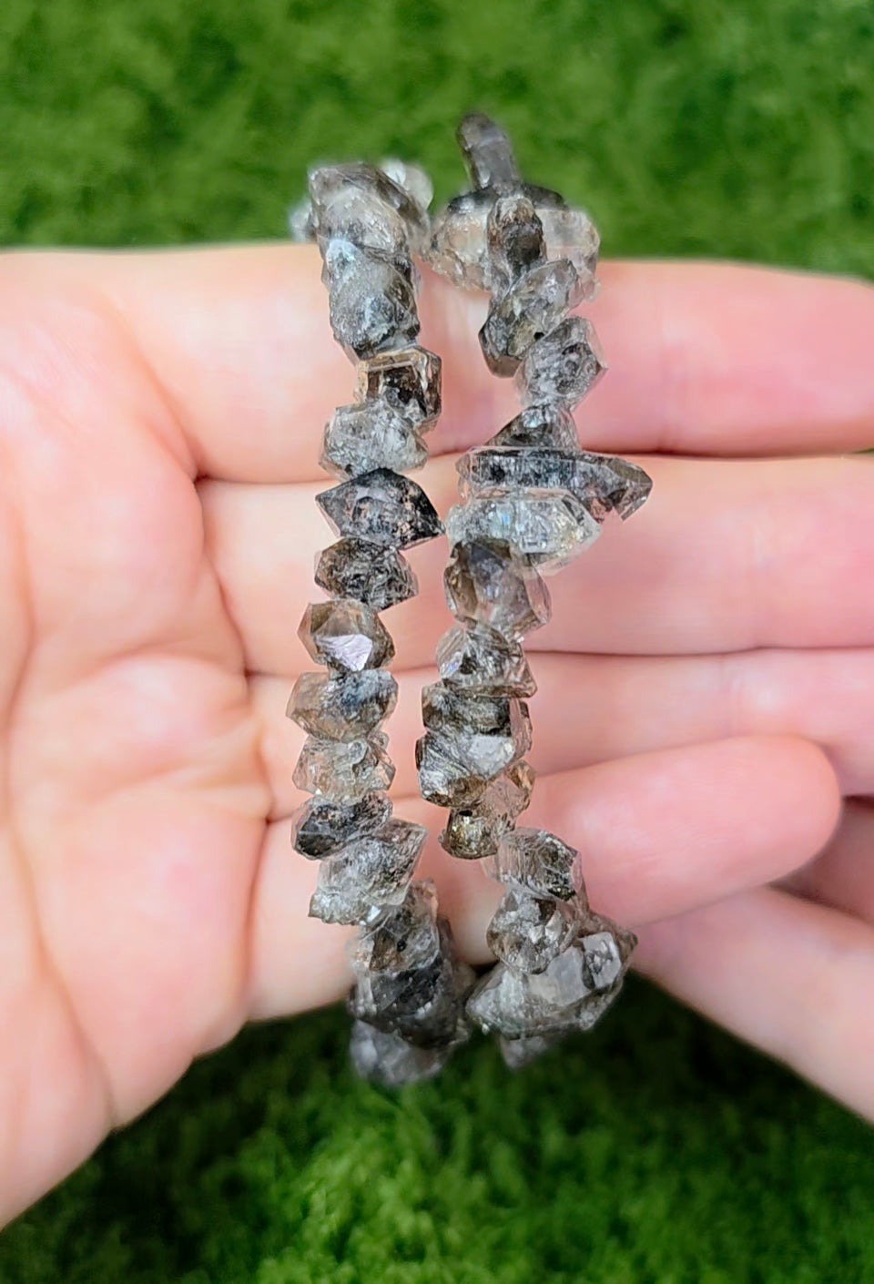 Tourmalated Herkimer Diamond Bracelet