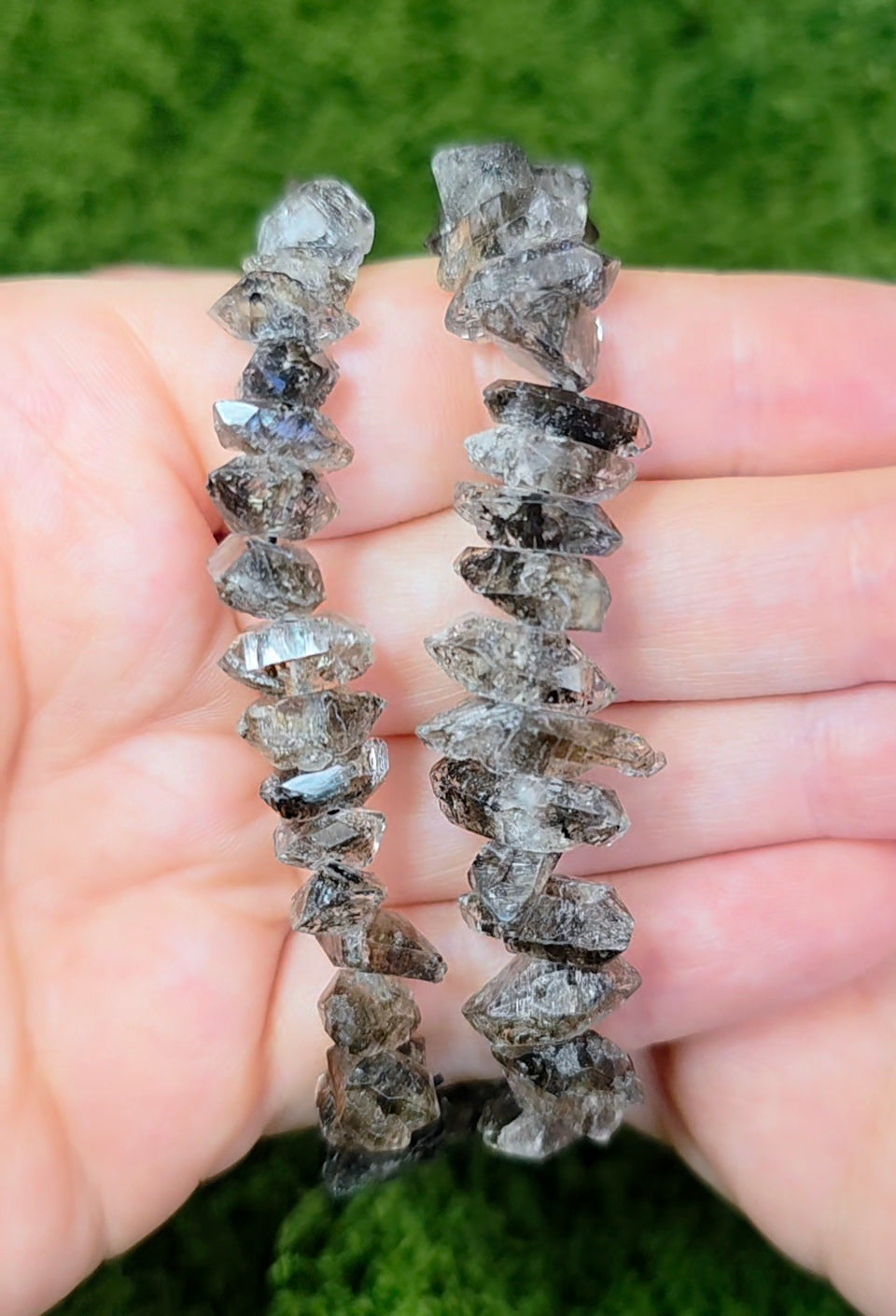 Tourmalated Herkimer Diamond Bracelet