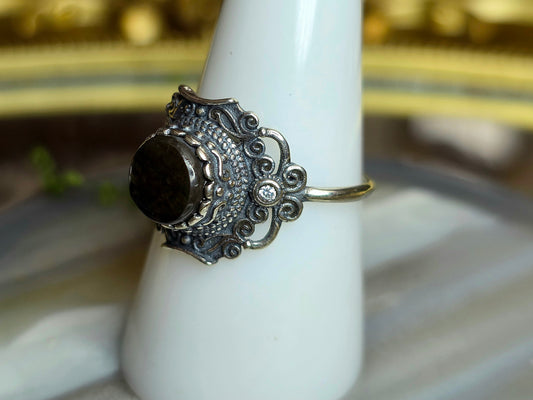 Green Flash Ammolite Ring B