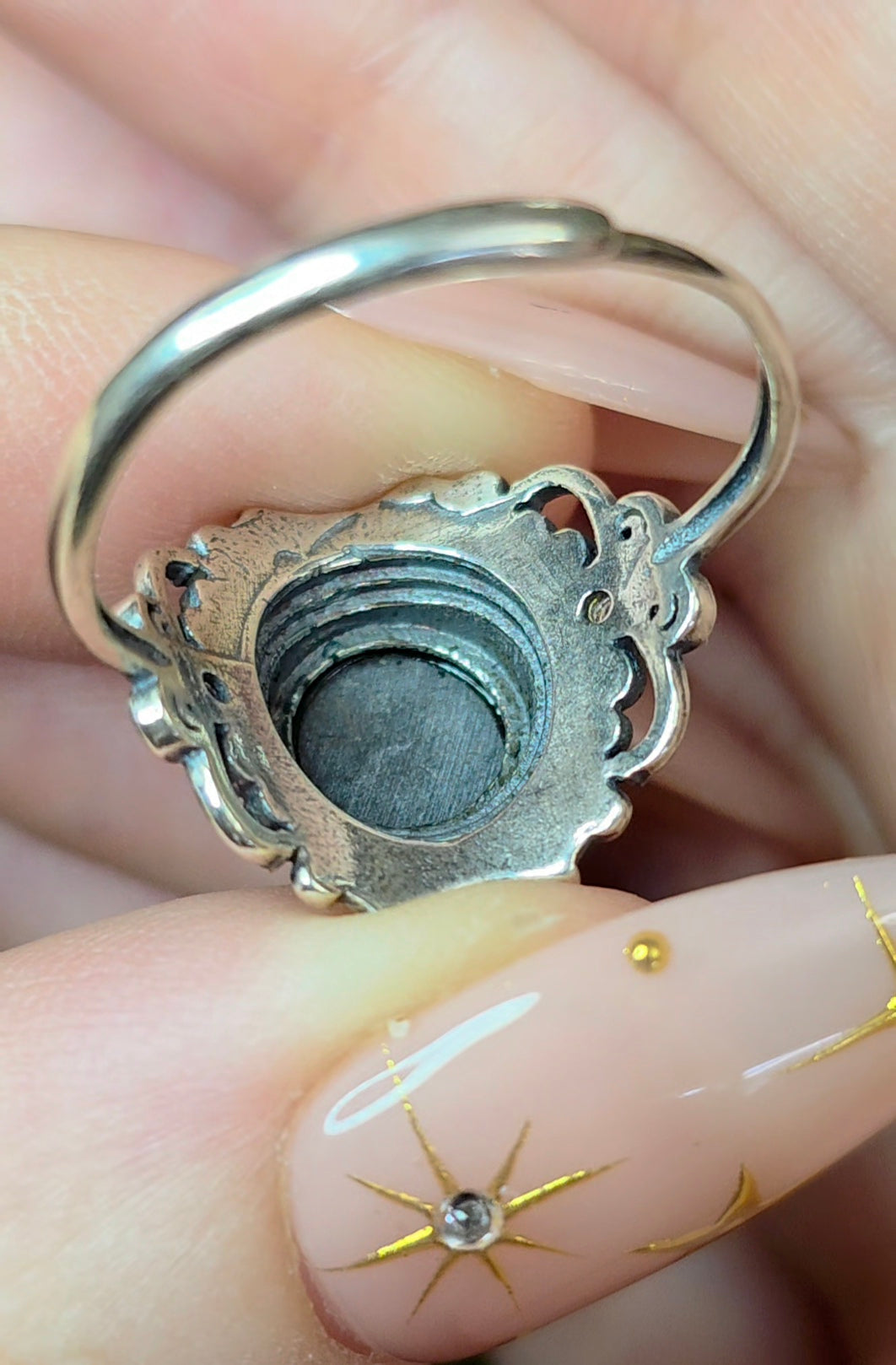 Green Flash Ammolite Ring B