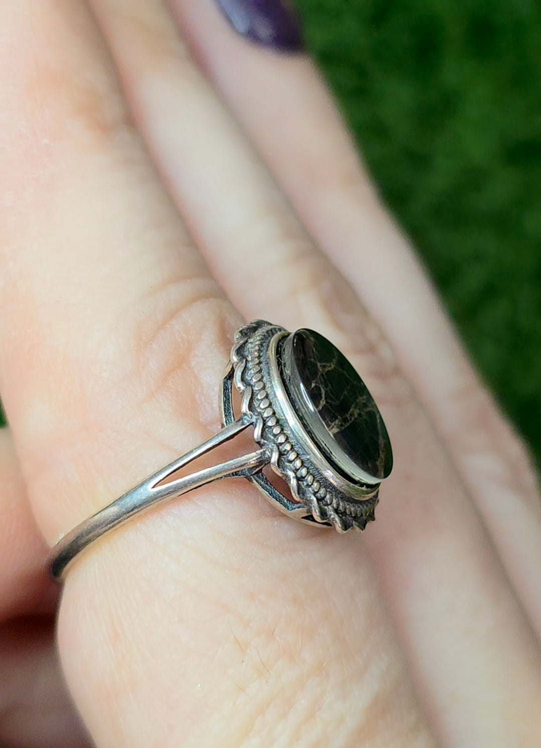 Colorful Ammolite Ring