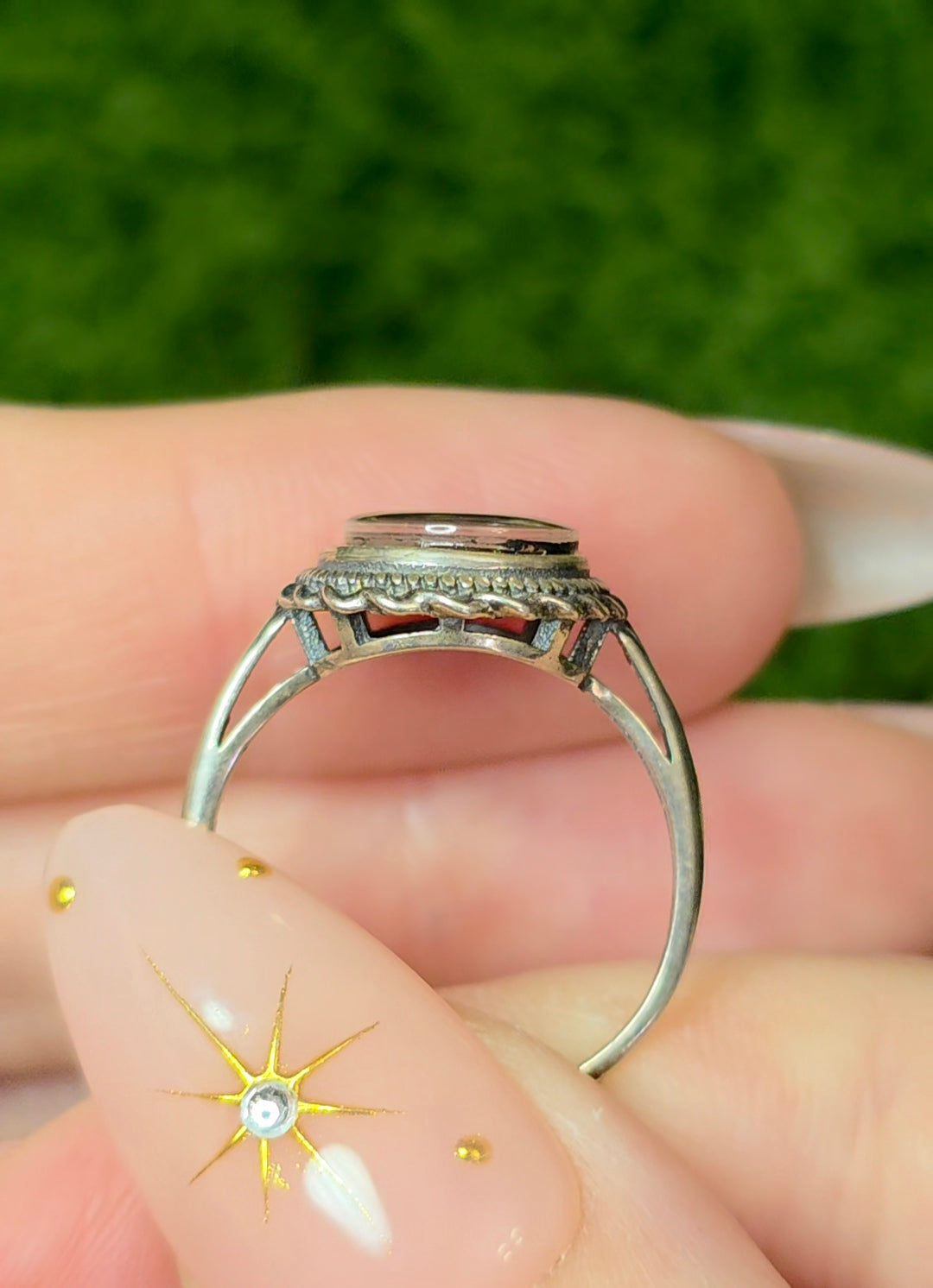 Colorful Ammolite Ring