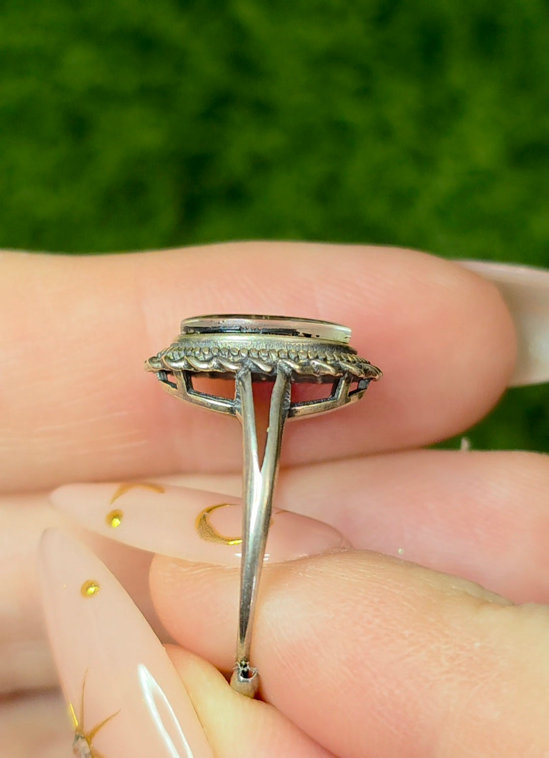 Colorful Ammolite Ring