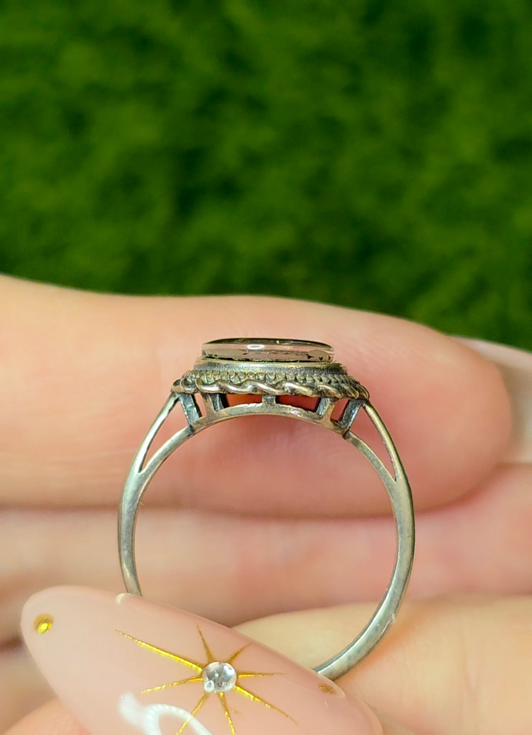 Colorful Ammolite Ring