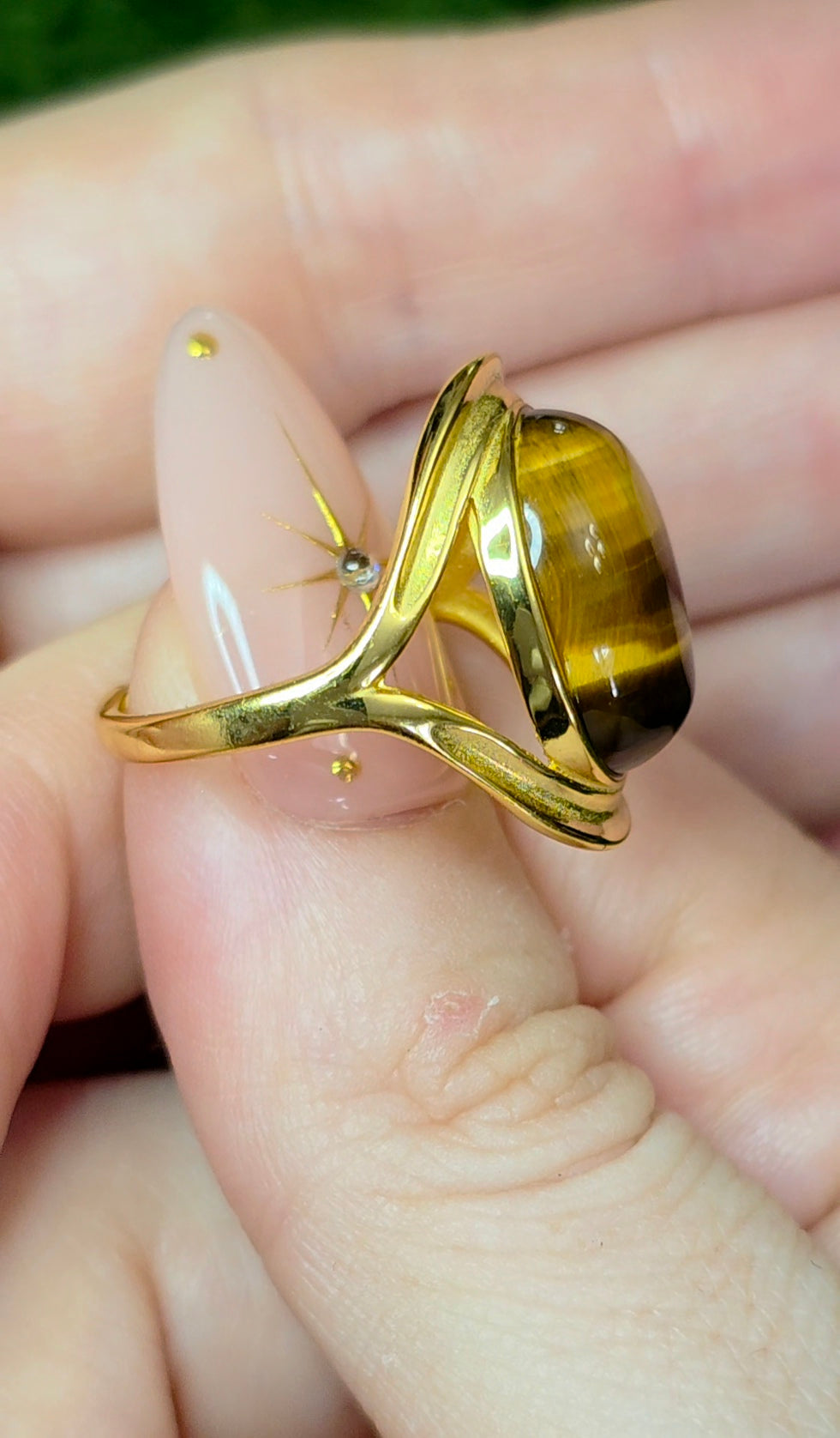 Golden Tigers Eye Ring