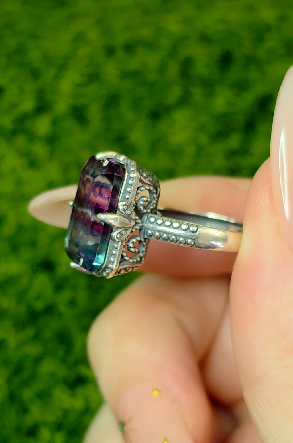 Banded Fluorite Ring